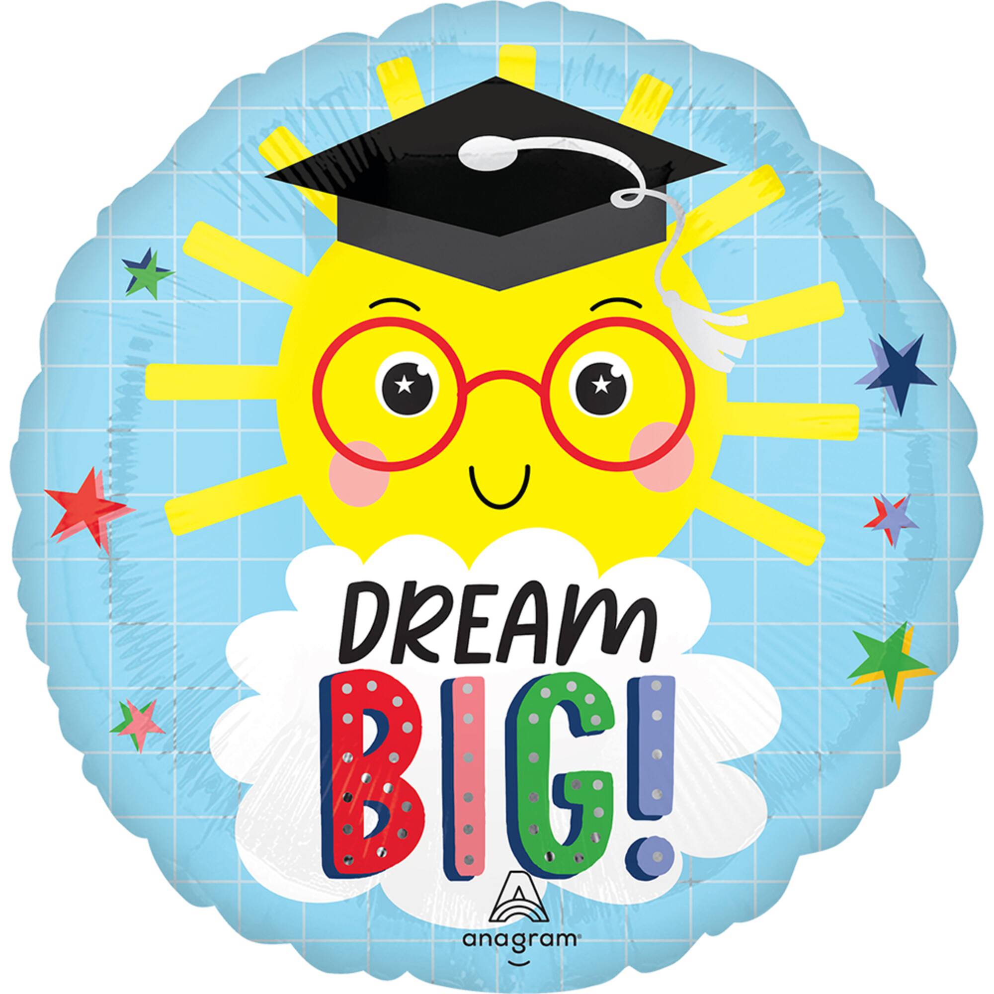 HX® 17" Dream Big Grad Foil Balloon
